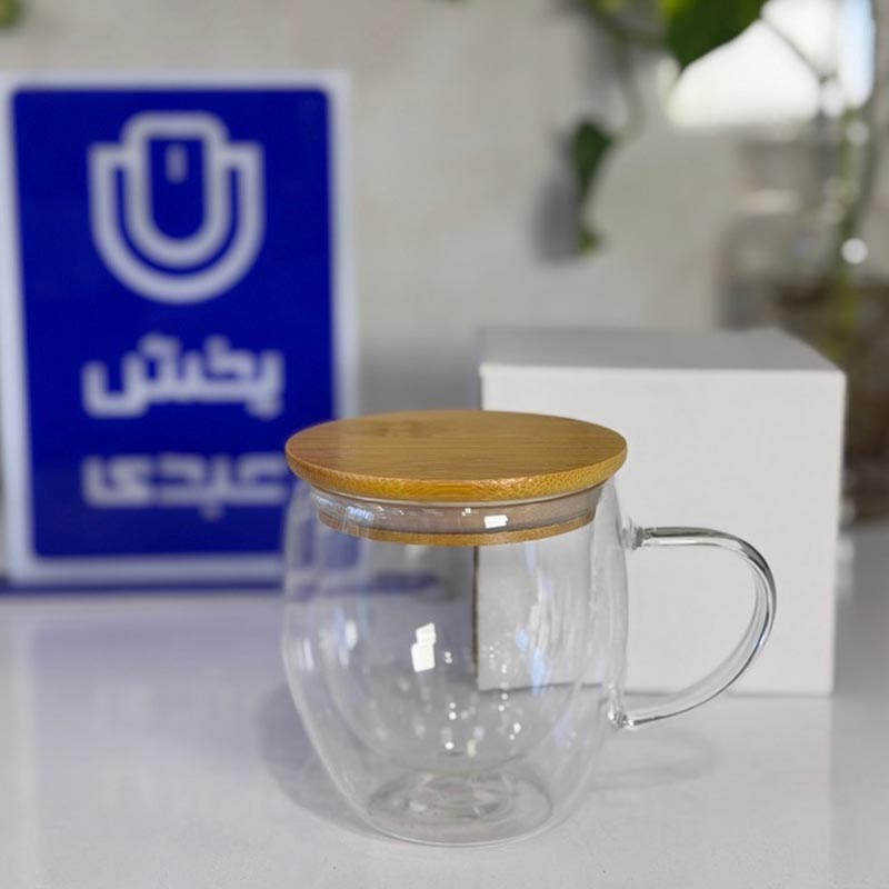 لیوان پیرکس 250 میل درب بامبو کد 235