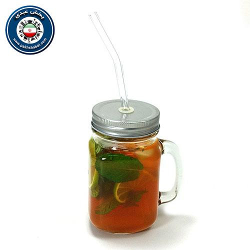 نی شربت شیشه ای 6 عددی