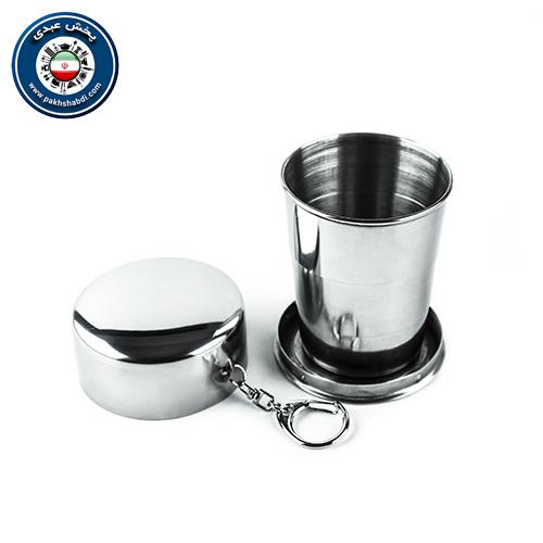لیوان استیل مسافرتی مدل تاشو