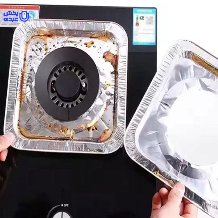 فویل قالبی اجاق گاز مربع 5 عددی